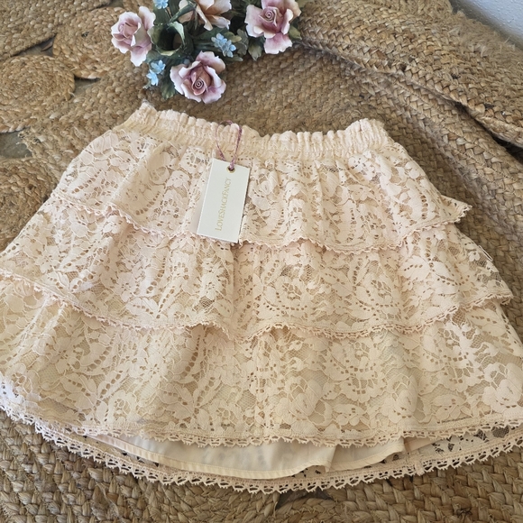LoveShackFancy Dresses & Skirts - LoveShackFancy Lace Tiered Mini Skirt S | NWT $325 | Coquette Cottagecore